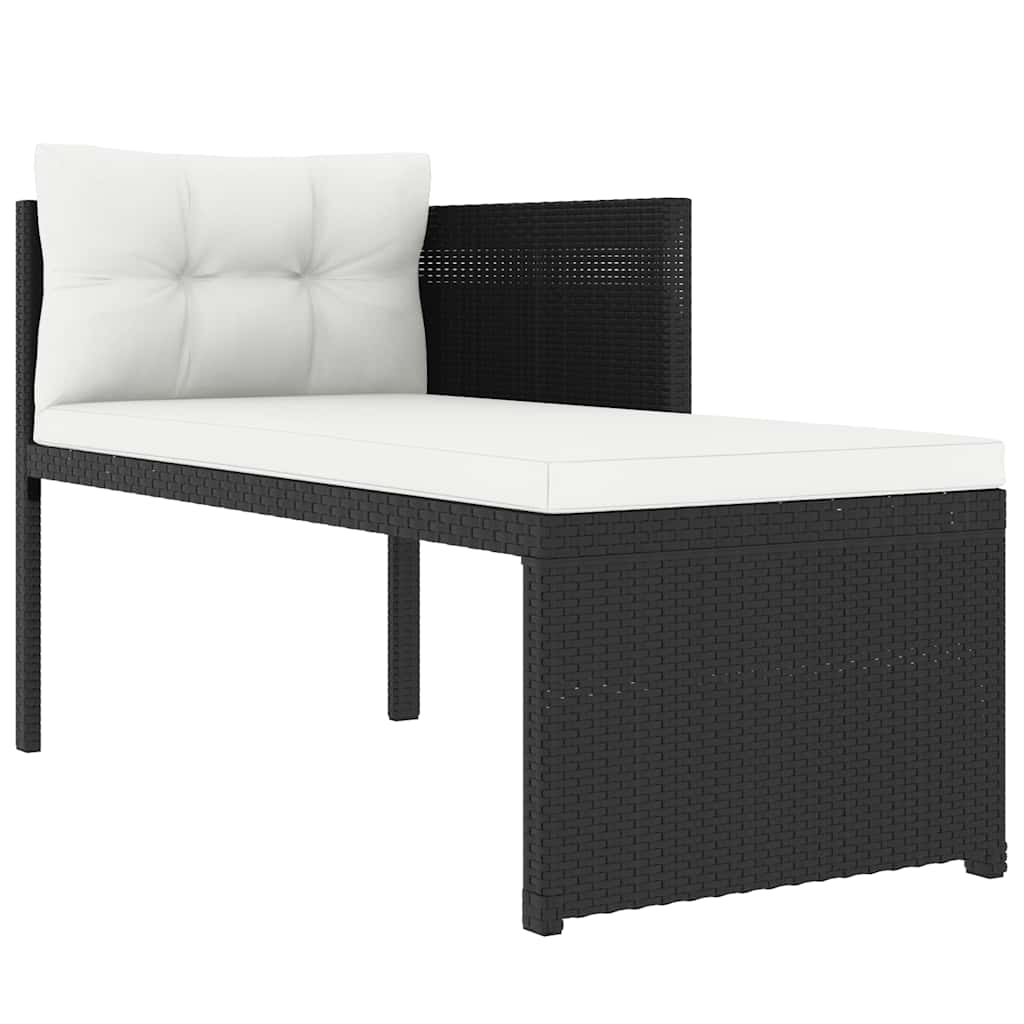 vidaXL 4-tlg. Garten-Lounge-Set Poly Rattan Schwarz