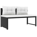 vidaXL 4-tlg. Garten-Lounge-Set Poly Rattan Schwarz