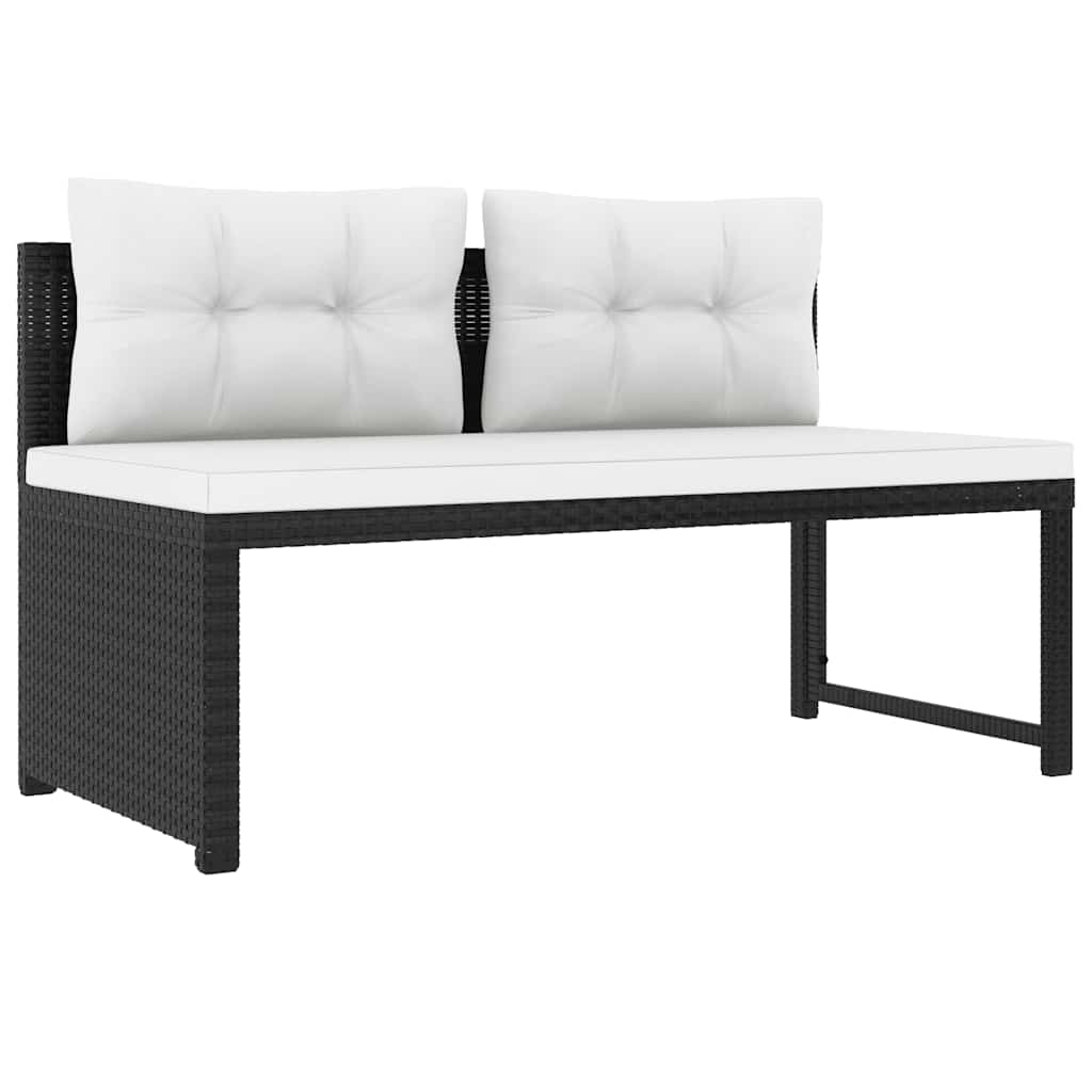 vidaXL 4-tlg. Garten-Lounge-Set Poly Rattan Schwarz