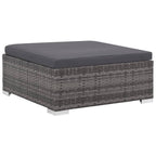 vidaXL 8-tlg. Garten-Lounge-Set mit Kissen Poly Rattan Grau