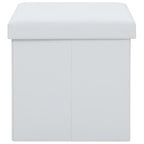 vidaXL Hocker mit Stauraum 2 Stk. Weiß Kunstleder