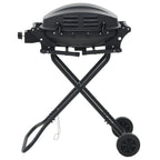 vidaXL Gasgrill Tragbar mit Kochzone Schwarz