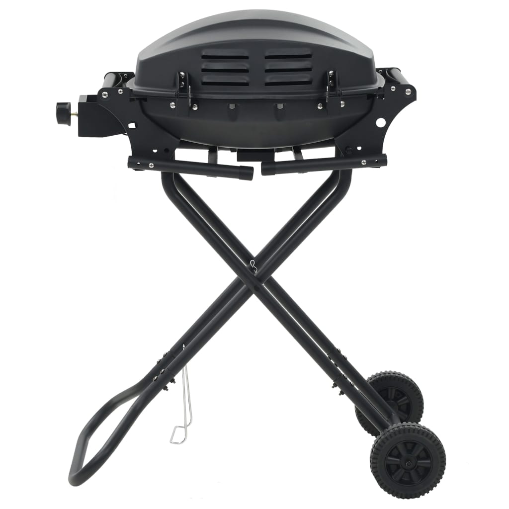 vidaXL Gasgrill Tragbar mit Kochzone Schwarz