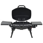 vidaXL Gasgrill Tragbar mit Kochzone Schwarz