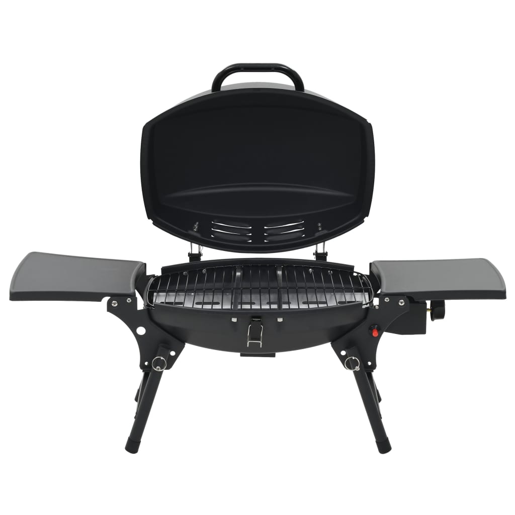 vidaXL Gasgrill Tragbar mit Kochzone Schwarz