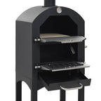 vidaXL Garten-Holzkohle-Pizzaofen mit Schamottstein