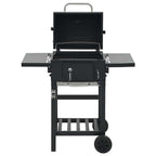 vidaXL Holzkohlegrill mit Unterer Ablage Schwarz