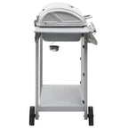 vidaXL Gasgrill mit 6 Flammen Edelstahl Silbern