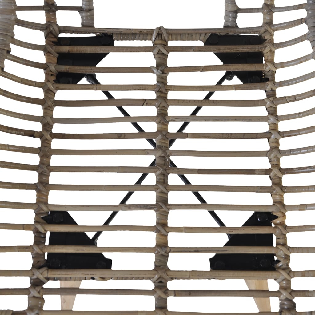 vidaXL Esszimmerstühle 4 Stk. Braun Natürliches Rattan