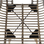 vidaXL Esszimmerstühle 4 Stk. Braun Natürliches Rattan