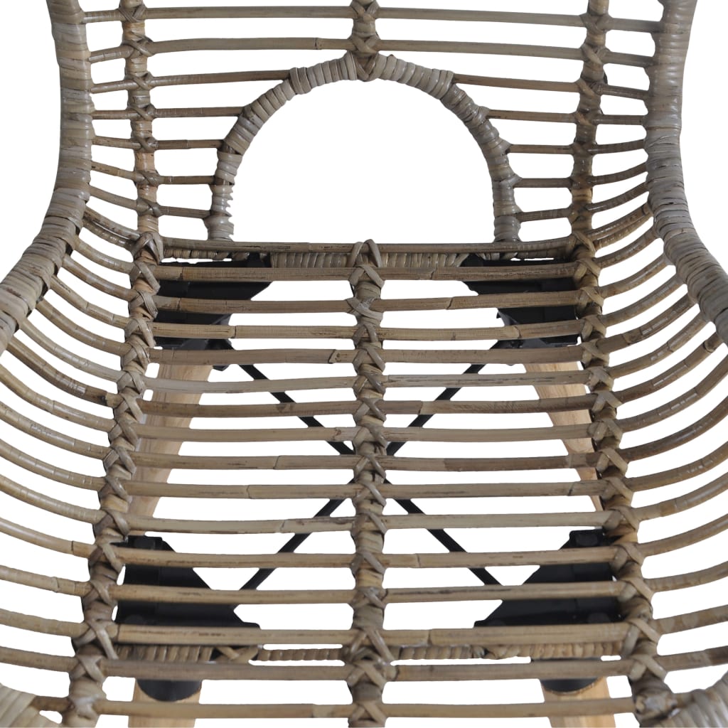 vidaXL Esszimmerstühle 4 Stk. Braun Natürliches Rattan