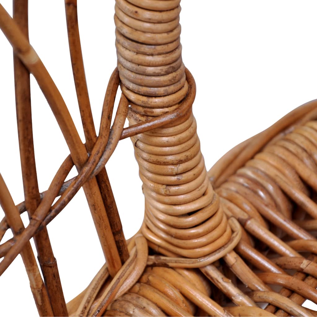 vidaXL Gartenstuhl Rattan Natur Braun