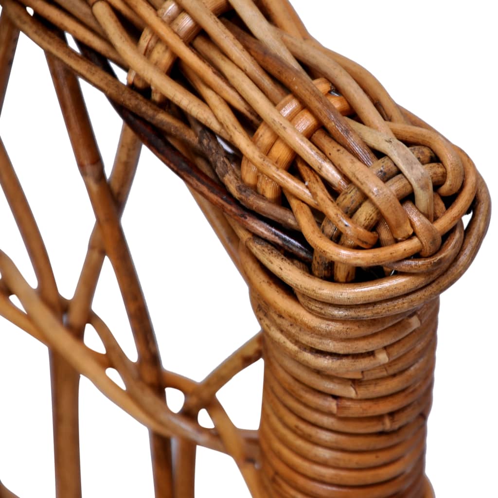 vidaXL Gartenstuhl Rattan Natur Braun