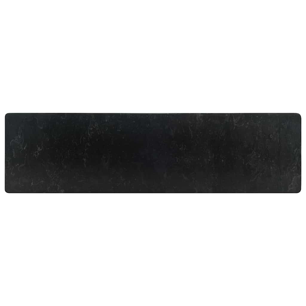 vidaXL Waschbecken 45x30x12 cm Marmor Hochglanz-Schwarz