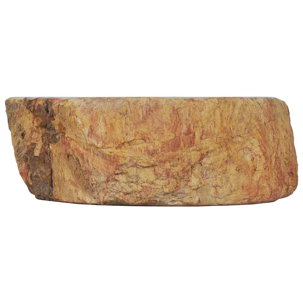 vidaXL Waschbecken 45x35x15 cm Fossil-Stein Cremeweiß