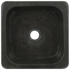 vidaXL Waschbecken 30x30x15 cm Flussstein Schwarz