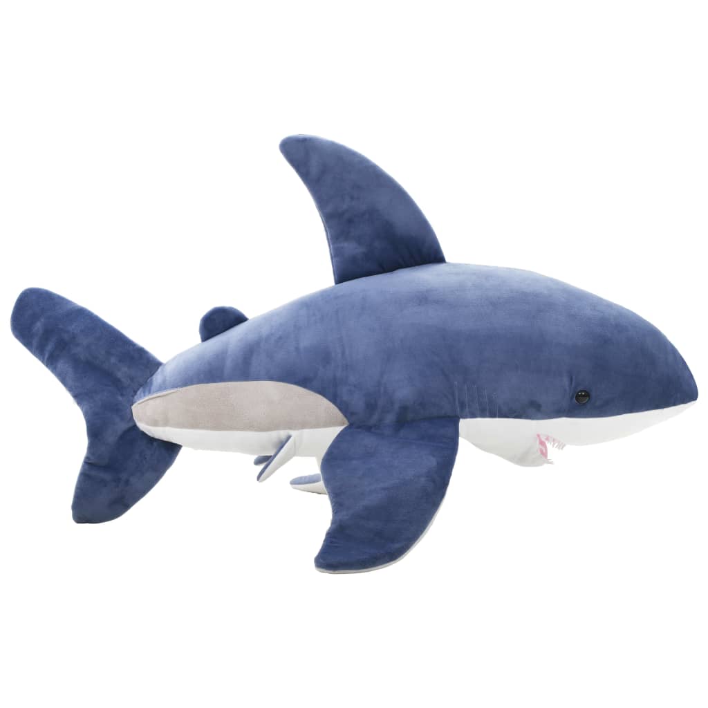vidaXL Weißer Hai Kuscheltier Plüsch Blau und Weiß