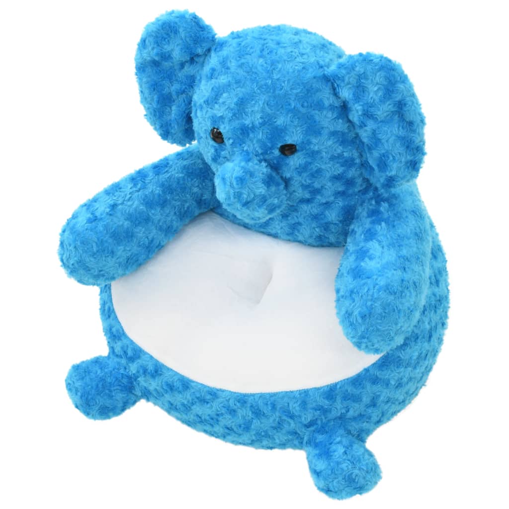 vidaXL Elefant Kuscheltier Plüsch Blau