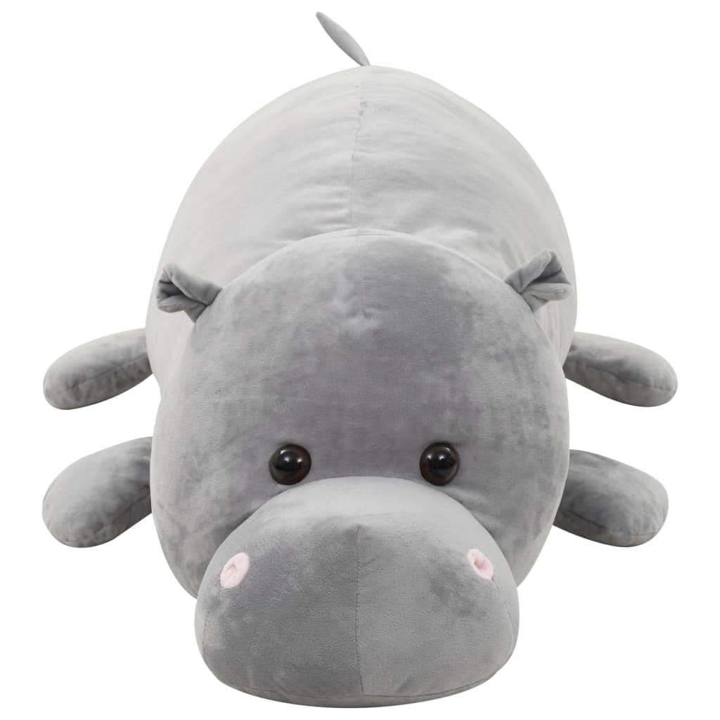 vidaXL Hippo Kuscheltier Plüsch Grau
