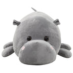 vidaXL Hippo Kuscheltier Plüsch Grau