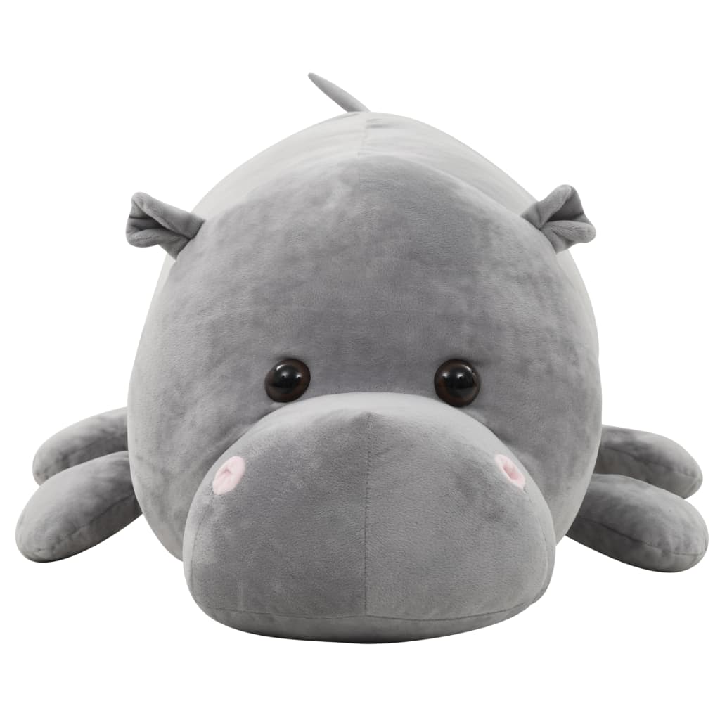 vidaXL Hippo Kuscheltier Plüsch Grau