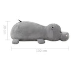 vidaXL Hippo Kuscheltier Plüsch Grau