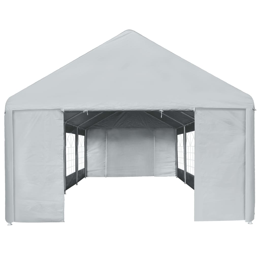vidaXL Partyzelt PE 4x8 m Grau