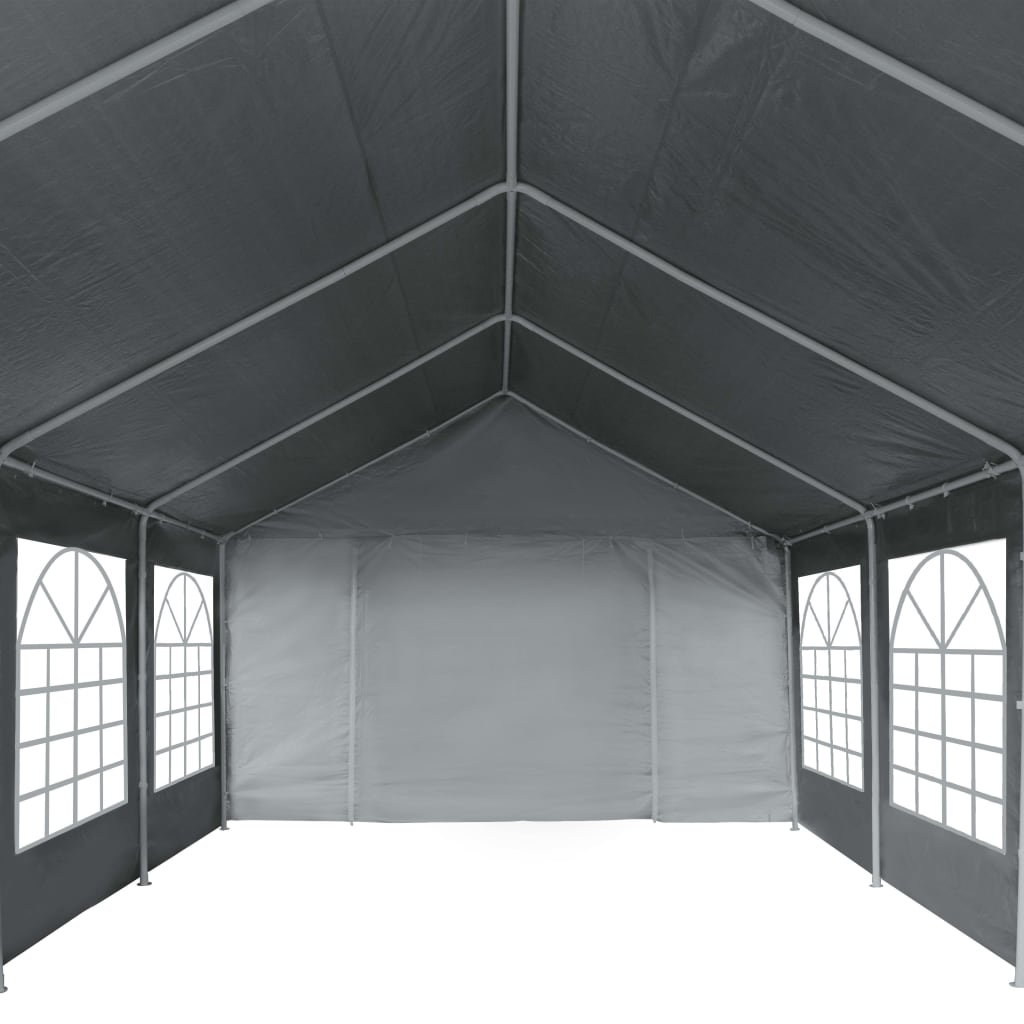 vidaXL Partyzelt PE 4x8 m Grau