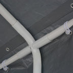 vidaXL Partyzelt PE 4x8 m Grau
