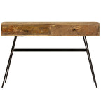vidaXL Schreibtisch mit Schubladen Massivholz Mango 110×50×76 cm