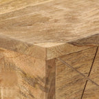 vidaXL Schreibtisch mit Schubladen Massivholz Mango 110×50×76 cm