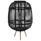vidaXL Standkerzenhalter Bambus Schwarz