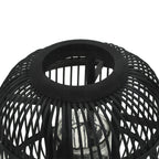 vidaXL Standkerzenhalter Bambus Schwarz