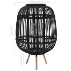 vidaXL Standkerzenhalter Bambus Schwarz