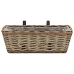 vidaXL Balkon-Blumentöpfe 2 Stk. Weide mit PE-Auskleidung 40 cm