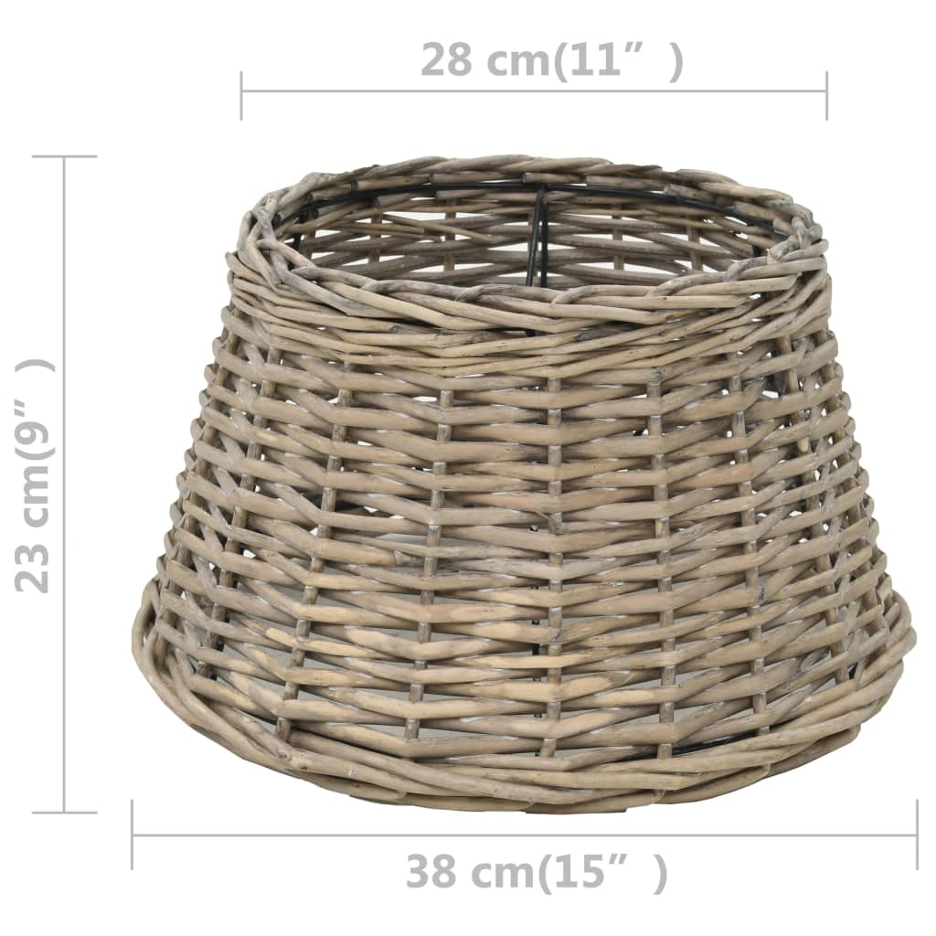 vidaXL Lampenschirm Korbweide 38 x 23 cm Natur