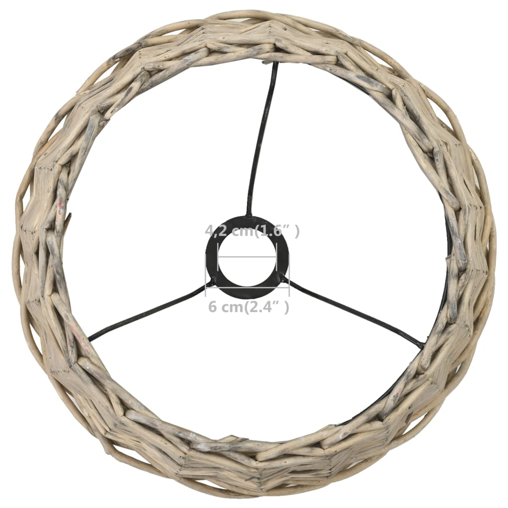 vidaXL Lampenschirm Korbweide 38 x 23 cm Natur