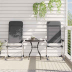 vidaXL Klappbare Campingstühle 2 Stk. Grau Aluminium