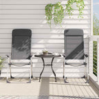 vidaXL Klappbare Campingstühle 4 Stk. Grau Aluminium