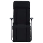 vidaXL Klappbare Gartenstühle mit Polstern 2 Stk. Schwarz