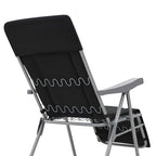 vidaXL Klappbare Gartenstühle mit Polstern 2 Stk. Schwarz