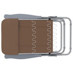 vidaXL Klappbare Gartenstühle mit Auflagen 2 Stk. Braun