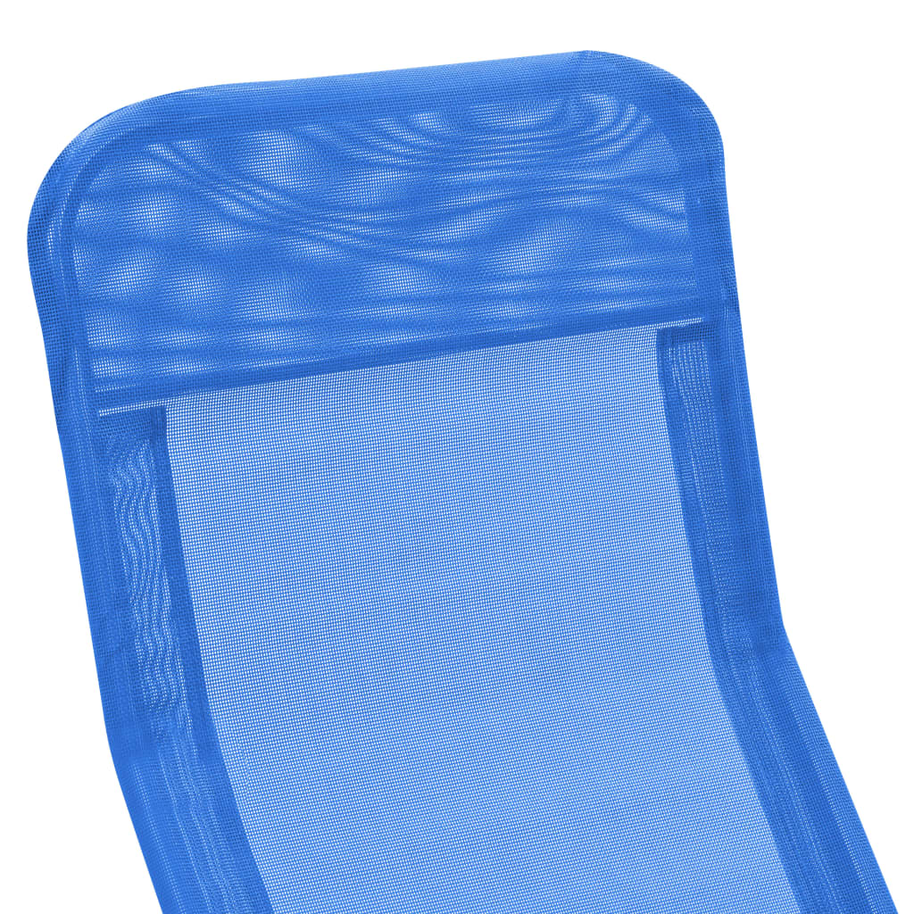 vidaXL Klappliegen 2 Stk. Textilene Blau