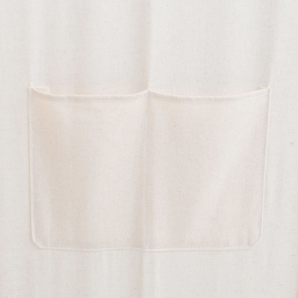 vidaXL 5-teiliger Raumteiler Creme 200 x 170 x 4 cm Stoff