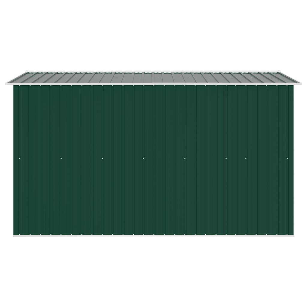 vidaXL Gerätehaus 257x298x178 cm Metall Grün