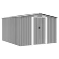 vidaXL Gartenhaus 257x298x178 cm Metall Grau