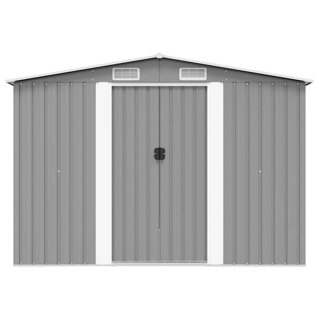 vidaXL Gartenhaus 257x298x178 cm Metall Grau