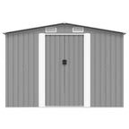 vidaXL Gartenhaus 257x298x178 cm Metall Grau
