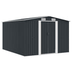 vidaXL Gerätehaus 257x298x178 cm Metall Grün