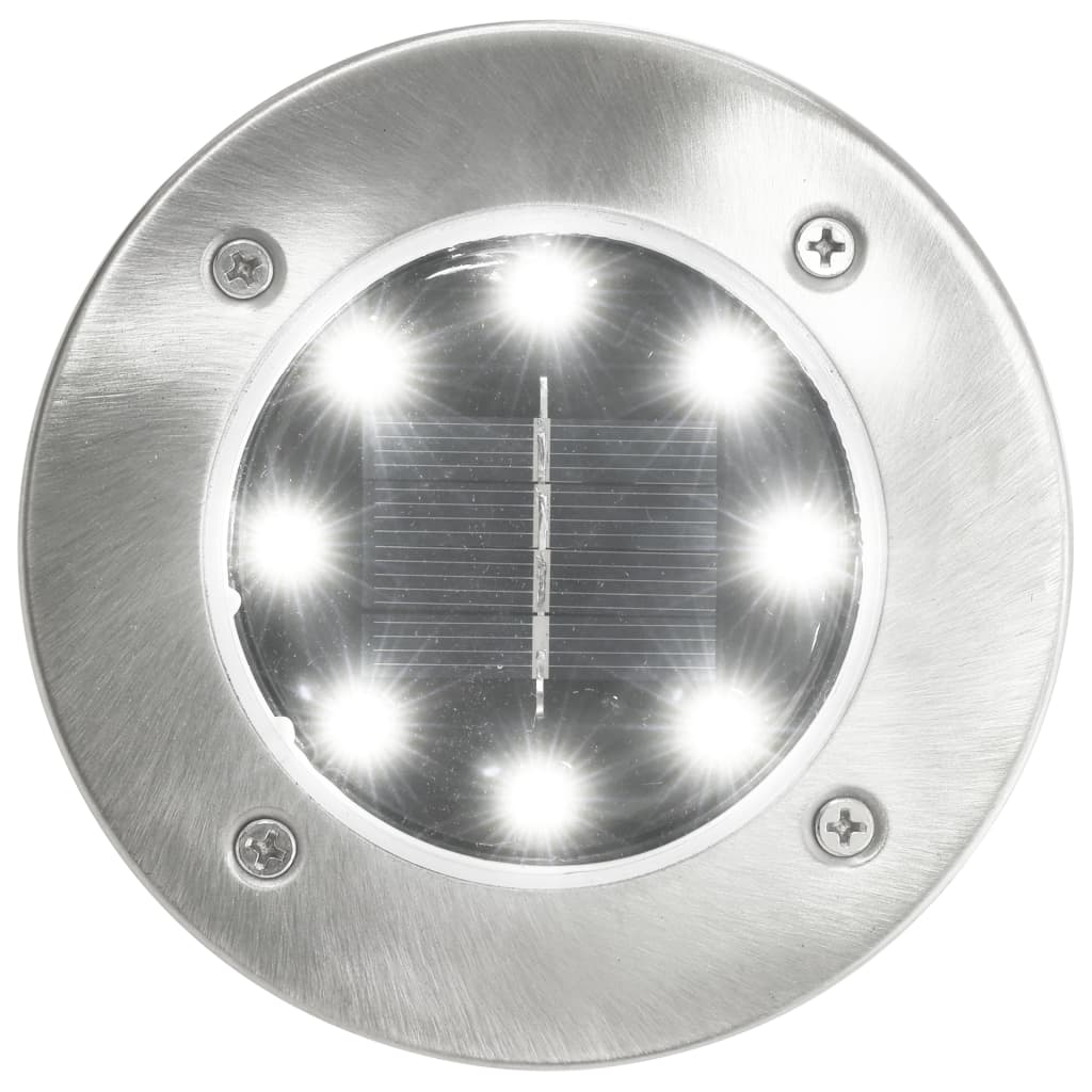 vidaXL Solar-Bodenleuchten 8 Stk. LED Weiß